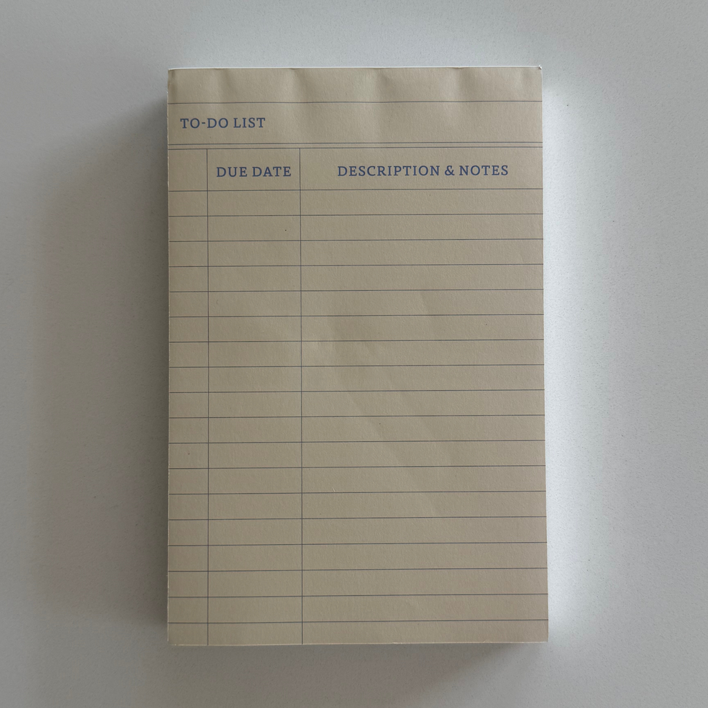The Library Card Task Pad